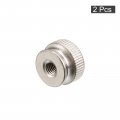 Uxcell Knurled Thumb Nuts 2pcs M5 X D16mm H10mm Carbon Steel Nut With Collar High Head Blind Hole For 3d Printer Parts