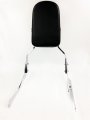 Httmt Mt143-f Motorcycle Chrome Flame Fire Style Backrest Sissy Bar With Leather Pad Compatible 1994-2003 Magna 750 Vf750