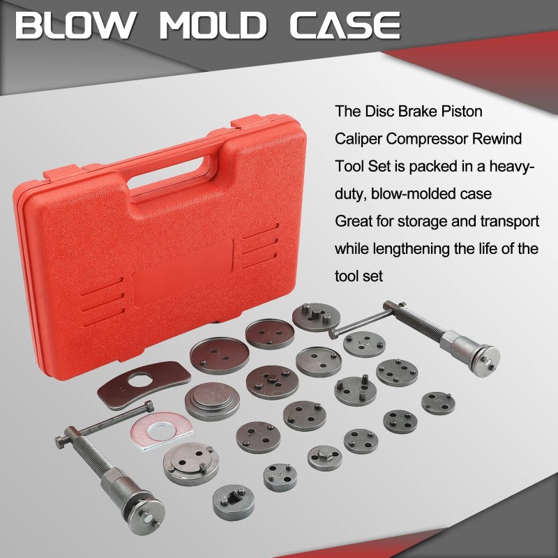 Atpeam 24pcs Disc Brake Caliper Wind Back Tool And Piston Compression Sets Universal Compressor For Pad Replacement Reset
