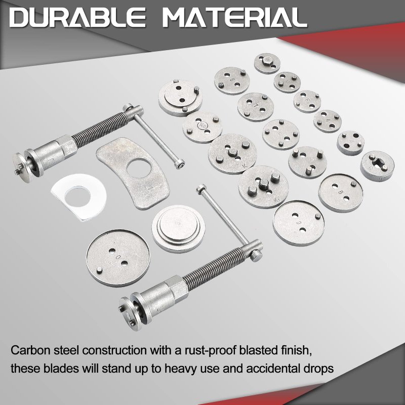 Atpeam 24pcs Disc Brake Caliper Wind Back Tool And Piston Compression Sets Universal Compressor For Pad Replacement Reset