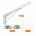 Uxcell 2 Pcs Folding Shelf Brackets 14 Inch Iron Collapsible L Bracket Wall Mounted For Table Work Bench White
