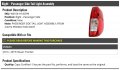 Right Passenger Side Tail Light Assembly Compatible With 2014-2019 Nissan Frontier From 02 00 2014