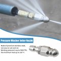 Hoypeyfiy 2 Pcs 1 4 Inch Pressure Washer Drain Jetter Hose Nozzle 5000 Psi Sewer Jet Quick Connect To Female Npt Brass Fittings