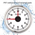 Clock Meter Gauge 12-hour Format 9-32v Dc Hourmeter Instrument Panel Gauges Display Red Backlight 52mm 2 Install Dia For Car