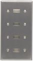 Morris 83040 430 Wall Plate Toggle Switch 4 Gang Stainless Steel 