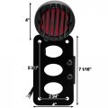 Hybrid Axle Mounted Vertical Horizontal License Plate Holder Tail Light Black Compatible With Harley Honda Yamaha Suzuki