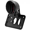 Hybrid Axle Mounted Vertical Horizontal License Plate Holder Tail Light Black Compatible With Harley Honda Yamaha Suzuki