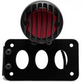 Hybrid Axle Mounted Vertical Horizontal License Plate Holder Tail Light Black Compatible With Harley Honda Yamaha Suzuki