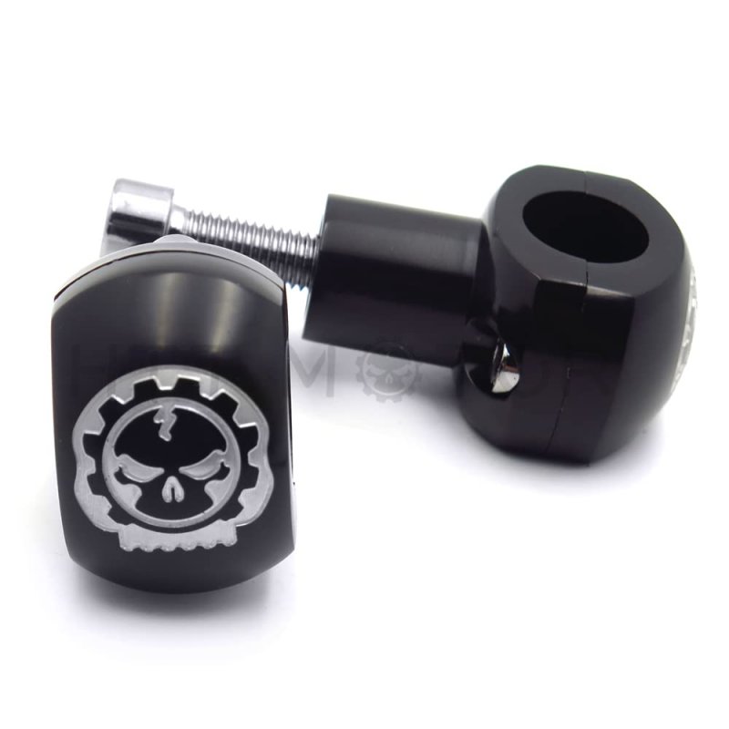 Httmt Black 25mm 1 Handlebar Riser Universal For H-d Hond Sukuzi Gear Skull