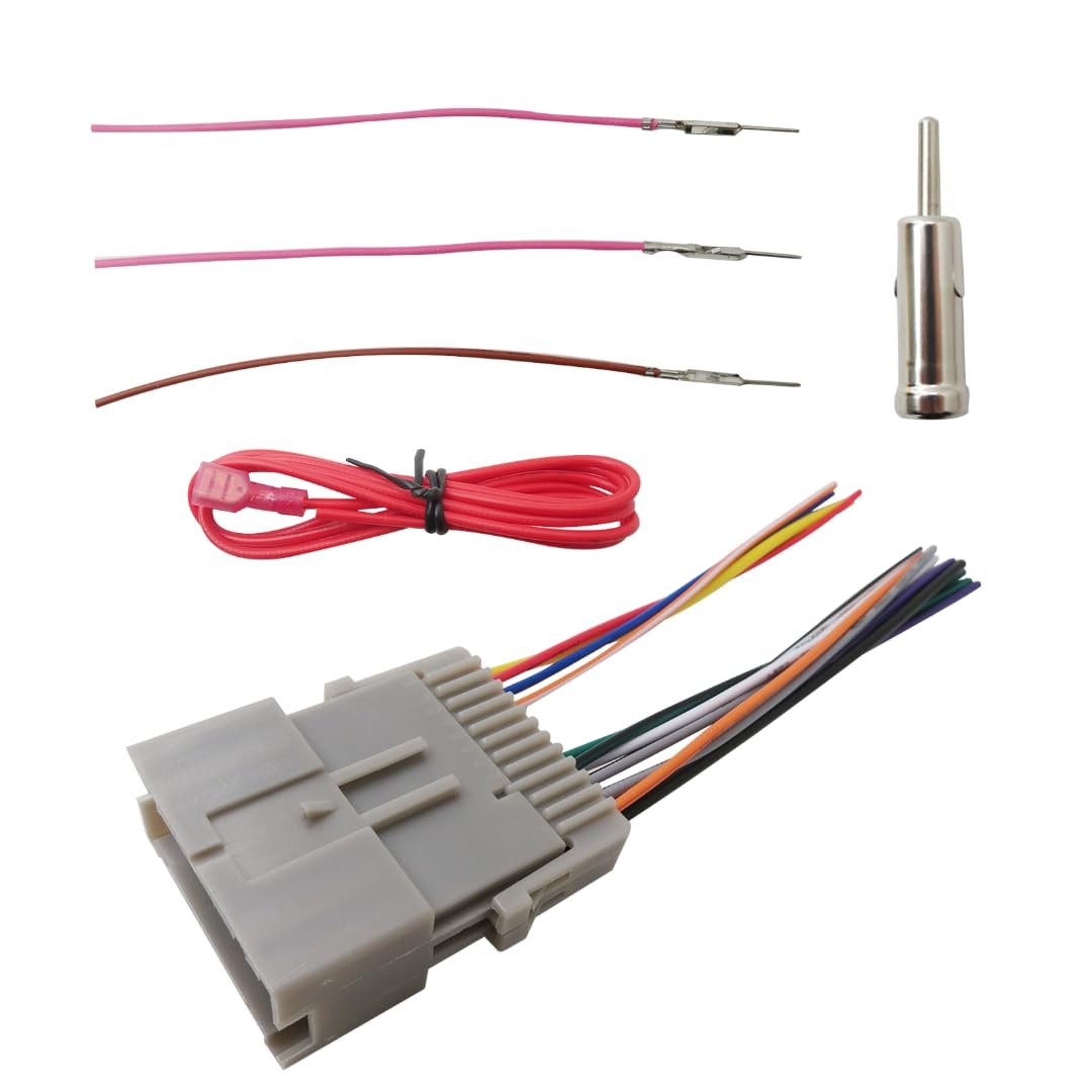 Car Radio Wiring Harness W Antenna Adapter Fit For G M Envoy 2002-2009 Canyon 2005-2012