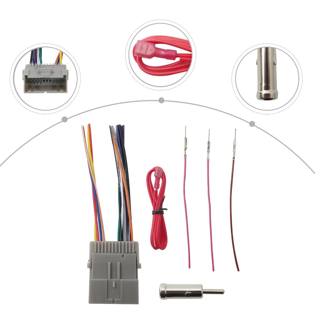 Car Radio Wiring Harness W Antenna Adapter Fit For G M Envoy 2002-2009 Canyon 2005-2012