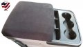 Car Console Coves Plus Fleece Auto Armrest Center Cover Designed For Gmc Sierra Trucks With Fold Down Triple Cup Holder Shown