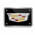 Ipick Image Made For Cadillac 3d Crest Logo Black 3 8 Thick Billet Aluminum 2 Inch Tow Hitch Cover