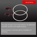 Grandviewtm 2x 110mm Super Bright Cob Angel Eyes Halo Ring Light 82smd Headlight Fog Housing Lamp -blue