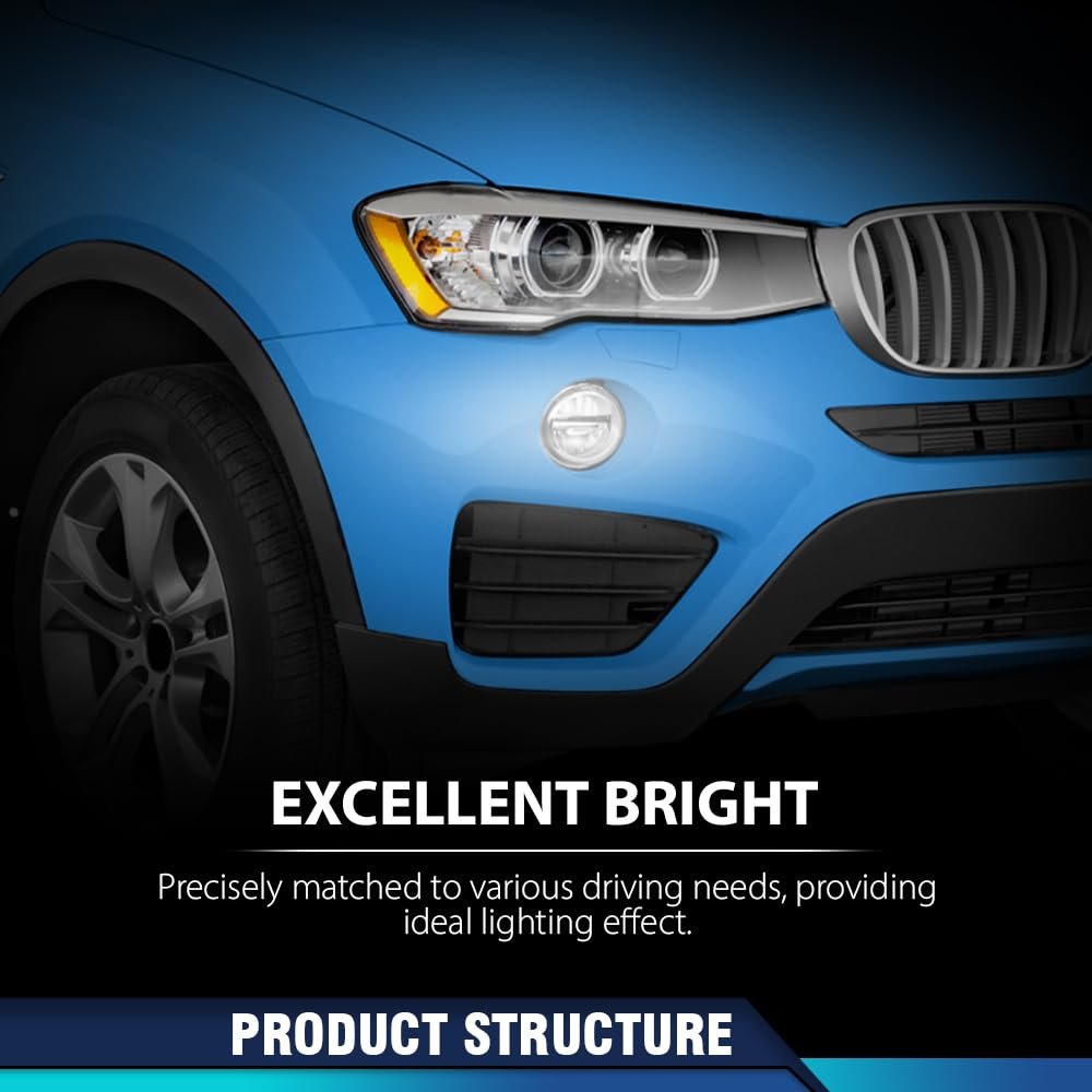 Led Drl Fog Lamp Light Assembly Passenger Right Side For Bmw X3 F25 X4 F26 X5 F15 X6 F16 2014 To 2018 63177317252 Clear Lens