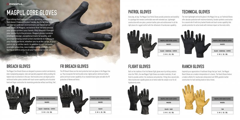 Magpul Core Technical Lightweight Work Gloves Black Small