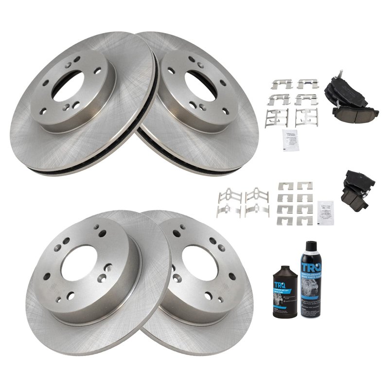 Front And Rear Ceramic Brake Pad Rotor Kit With Chemical For 1998 2002 Honda Accord Bka15957