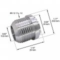 An12 Weld On Bung Aluminum Male Flare Weldable Fuel Tank Fitting Jic-12 An 1-1 16-12 Thread Hose Adapter Connector 4