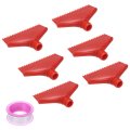 6 Pcs Bspt1 4 Male Blowing Wind Nozzle Flat Air Orifice Abs Spray With A Ptfe Tape For Compressed Machine Accessories Red 