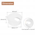 Uxcell Cable Hole Cover 8pcs 45mm 1-3 4inch Abs Desk Wire Cord Grommet For Office Computer Organizer White