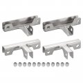 Glass Fixing Clip 4pcs For 10-12mm 304 Stainless Steel T-shaped Clamp Support Bracket Display Cabinet Fish Tank 