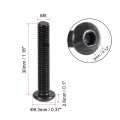 Uxcell M5x30mm Hex Socket Button Head Cap Bolts Screws Carbon Steel 100pcs