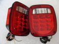 Fits Jeepa Tj Cj Yj Replacement Tail Lights Red Lens W Bright Led S 