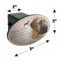 Great Dane Dog Breed Oval Tow Trailer Hitch Cover Plug Insert