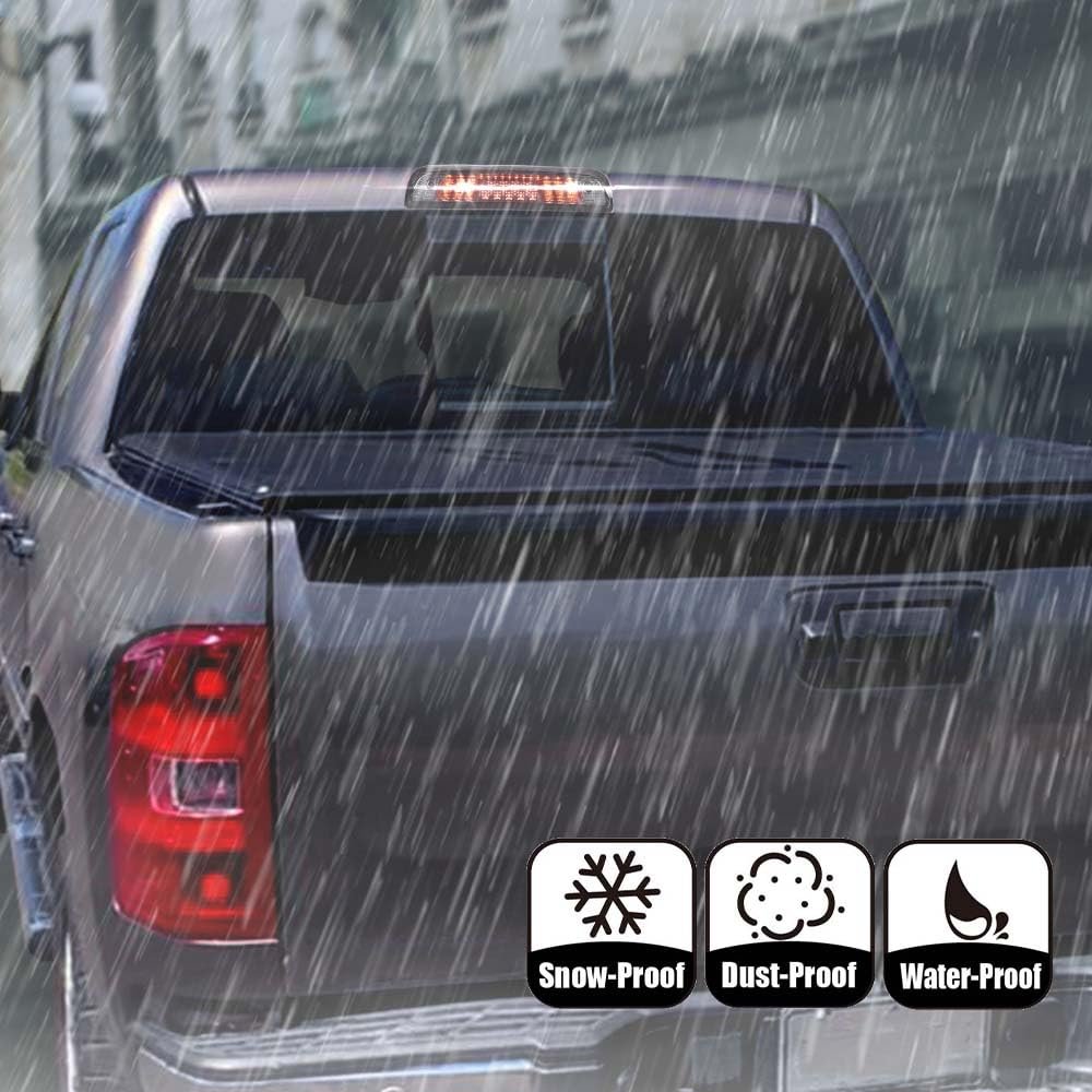 Rear Led Third Brake Light For Chevy Silverado And Gmc Sierra 1500 2500 3500 2014 2018 Cargo Tail Lamps Chrome Housing Smoky