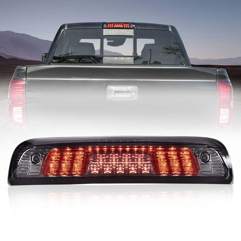 Rear Led Third Brake Light For Chevy Silverado And Gmc Sierra 1500 2500 3500 2014 2018 Cargo Tail Lamps Chrome Housing Smoky