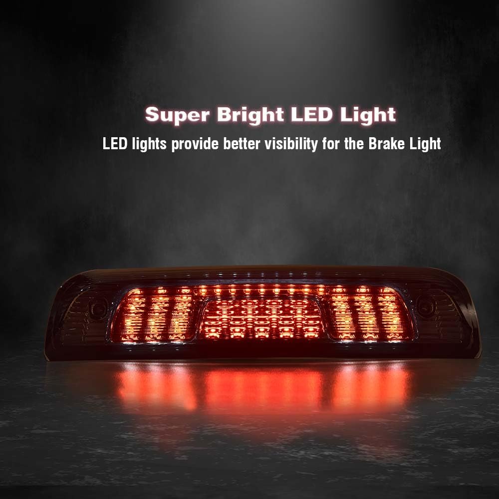 Rear Led Third Brake Light For Chevy Silverado And Gmc Sierra 1500 2500 3500 2014 2018 Cargo Tail Lamps Chrome Housing Smoky