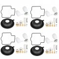 4 Sets Of Carburetor Repair Kits Diaphragm Float Replacement For Kawasaki 1990-1995 Zx6r Zx600 2004-2006 Zzr600