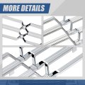 Factory Honeycomb Style Snap On Grille Overlay Insert Compatible With Chevy Silverado 1500 Ls Lt Wt 16-19 Upper And Lower