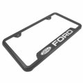 Au-tomotive Gold Laser Etched Logo Cut-out License Plate Frame For Ford Rugged Black
