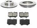 Front Ceramic Brake Pad And Rotor Kit Compatible With 2000-2003 Toyota Tundra 