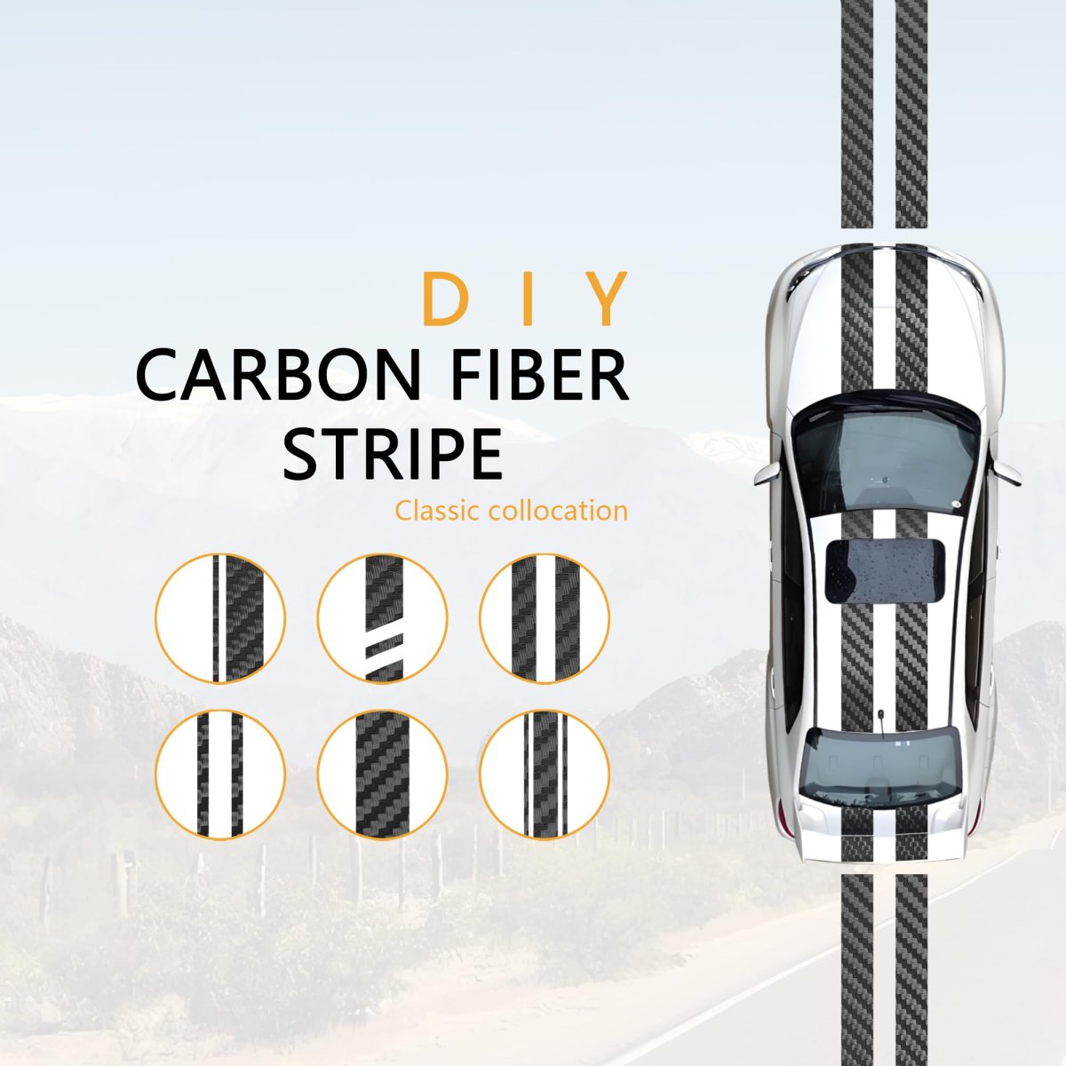 Carbon Fiber Wrap Pin Striping Tape For Cars 30 Ft X 4 In Waterproof Universal Automotive Vehicle Body Components And