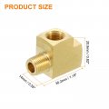 Uxcell Brass Tee Pipe Fitting 1 8 X Npt 3 Way T-connector Coupler Adapter For Gas Transport Connect Pipelines Pcs