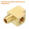 Uxcell Brass Tee Pipe Fitting 1 8 X Npt 3 Way T-connector Coupler Adapter For Gas Transport Connect Pipelines Pcs