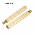 Uxcell 100pcs M2 20 3mm Male Thread Brass Round Standoff Spacer Screw Pcb Pillar