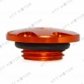 Httmt 249006- Motorcycle Orange Cnc Aluminum Engine Cover Camshaft Plug For Duke 125 200