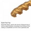 Uxcell Spiral Flute Taps M3 X 0 5 03 Metric Titanium Coated Cobalt High Speed Steel Machine Thread Milling Screw Threading Tap