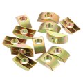 8mm Hole Dia Furniture Connector Half Moon Nuts Spacer Washer Bronze Tone 20pcs 