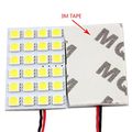 Everbrightt 5-pack White 5050 24smd Led Panel Dome Light Lamp Auto Car Reading Interior Dc 12v With T10 Ba9s Festoon Adapters 