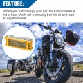 X Autohaux Gold Tone M10 Interface Engine Oil Cooler Standard Cooling Radiator Universal For Dirt Bike Pit Monkey Atv Quad