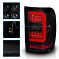 Amerilite For 2001-2011 Ford Ranger C-type Led Tube Dark Black Replacement Brake Tail Lights Passenger And Driver Side