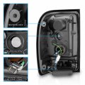 Amerilite For 2001-2011 Ford Ranger C-type Led Tube Dark Black Replacement Brake Tail Lights Passenger And Driver Side