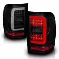 Amerilite For 2001-2011 Ford Ranger C-type Led Tube Dark Black Replacement Brake Tail Lights Passenger And Driver Side