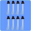 Premium High Performance Black Multi Purpose Pigtail Set 8 Waterproof Rear Connector For Cars Part Number H-b031-pigt-8 