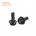 Uxcell 10 X 1 2 Hex Washer Head Self Drilling Screws 100pcs 410 Stainless Steel Sheet Metal Tapping For Wood Black