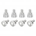 Uxcell Knurled Thumb Screws M4x6mm Brass Shoulder Bolts Grip Knobs Fasteners Nickel Plated 8pcs
